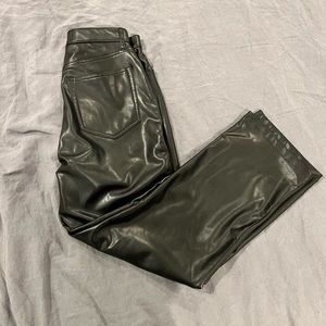 Abercrombie Vegan Leather 90s Straight Pants